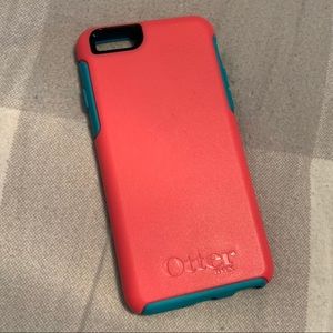 Otterbox symmetry iPhone 7/8 case in pink/teal
